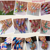 Makartt 500 sztuk trumny fałszywe tipsy wyczyść naturalne XXL żel porady pełna pokrywa sztuczne akrylowe Stiletto Ballerina Nails naciśnij na paznokci 6